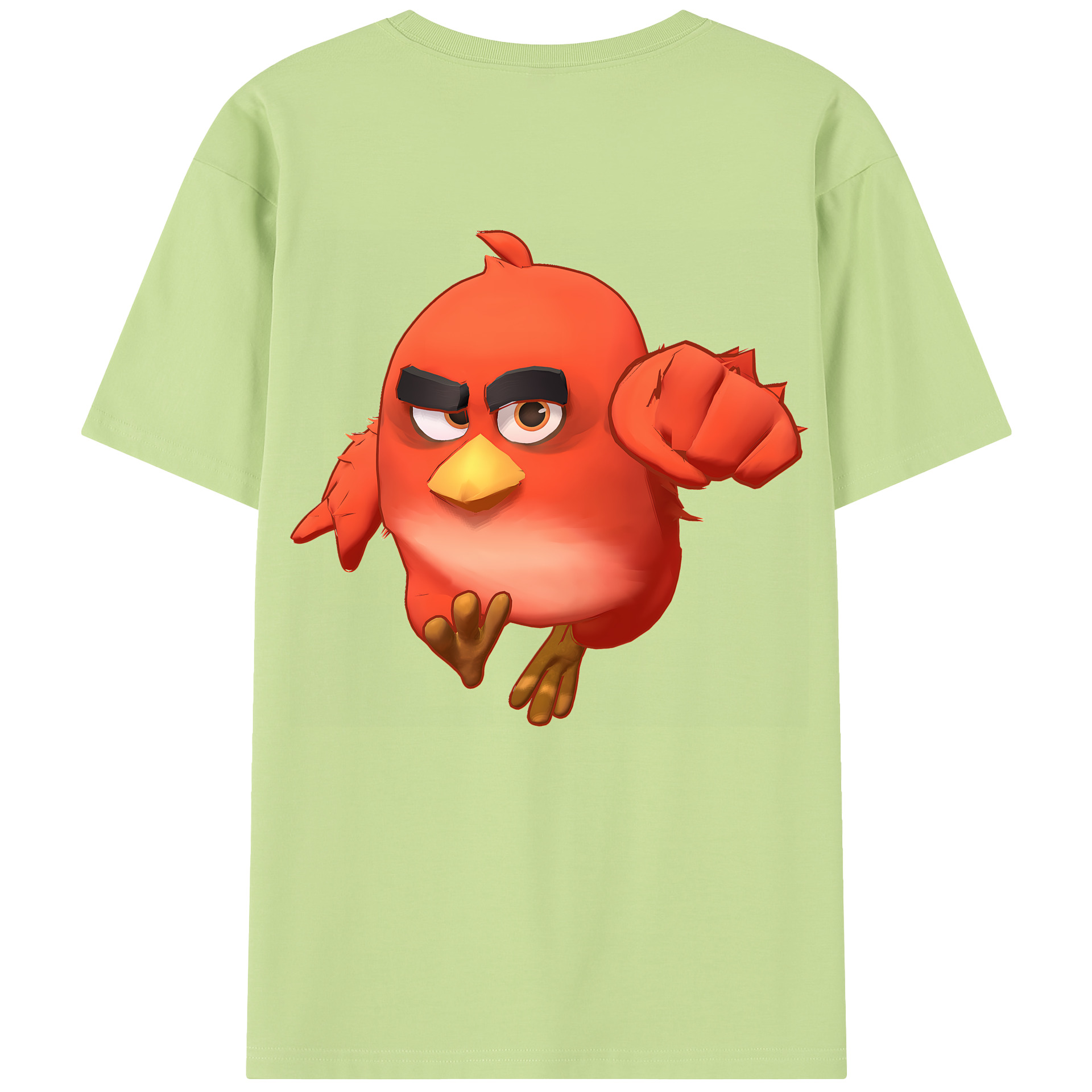 （画像用） Angry Birds アングリーバード 綿100％半袖Tシャツ（背面プリント）